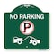 Signmission No Parking No Parking and Tow Truck, Green & White Aluminum Sign, 18" x 18", GW-1818-23818 A-DES-GW-1818-23818 - alternate 1